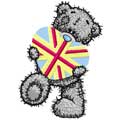 bear with gift machine embroidery design
